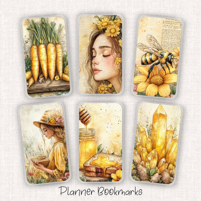 Yellow Honey Bee Planner Bookmark, Happy Planner Bookmark, Laminate Dashboard, Planner Supply, Daily Insert Accessory, School Gifts for Her