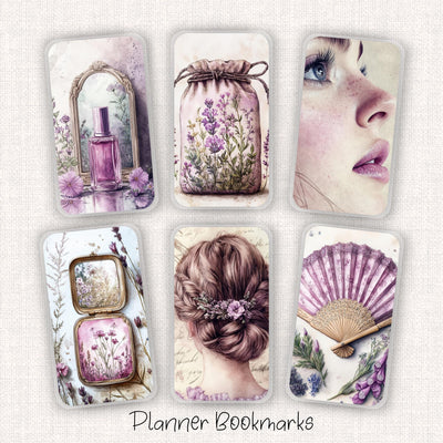 Pretty Purple Planner Bookmark, Happy Planner Dashboard, Laminated Planner Supply, Notebook Accessory, Gift for Her, Disc Bound Bookmarks