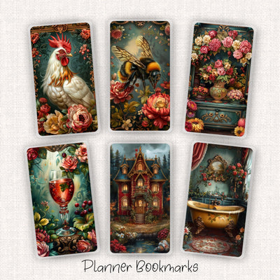 Red Fairytale Memory Planner Bookmark, Happy Planner Dashboard, Laminated Supplies, Notebook Accessories, Gift for Her, Disc Bound Insert