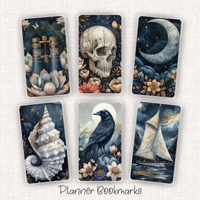 Nautical Blue Dream Happy Planner Bookmark, Laminated Supplies, Notebook Accessories, Gift for Her, Disc Bound Insert, Snap-In Bookmark Gift