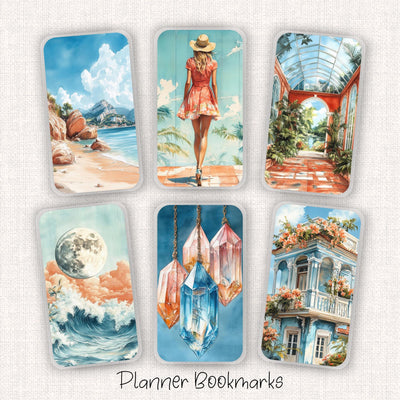Sun Set Planner Bookmark, Happy Planner Dashboard, Laminated Planner Supply, Daily Insert Accessory, Gift for Her, Back to School, Summer
