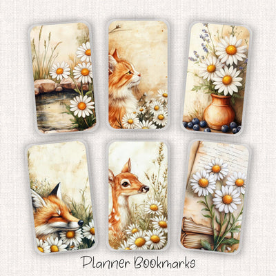 Daisy Cat Planner Bookmark, Happy Planner Dashboard, Laminated Planner Supply, Daily Insert Accessory, Gift for Her, Back to School Gift