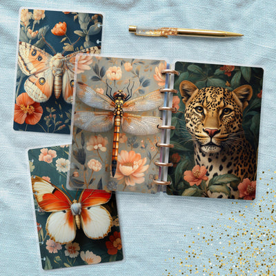 Wild Natures Disc Bound Cover, Mini Happy Planner, Laminated Printed Cover Set, Planner Accessory, Journal Cover Bundle, Planner Supply Gift
