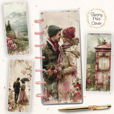 True Love Skinny Mini Disc Bound Cover, Happy Planner, Laminated Cover Design, Planner Supplies, Journal Accessory, Gift for Her, Paris Art