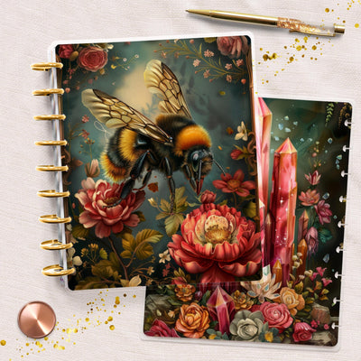 Fairytale Bee Disc Bound Cover, Classic Happy Planner Bundle, Laminated Cover Design, Planner Supply, Journal Accessory, Planner Gift Idea