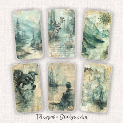 Faded Green Memory Planner Bookmark, Happy Planner Dashboard, Laminate Planner Supply, Notebook Accessory, Gift for Her, Disc Bound Bookmark