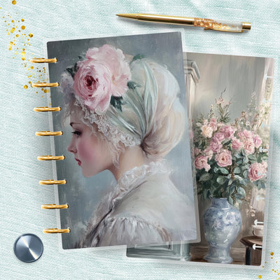 Vintage Paintings 8 Disc Bound Cover, TUL Junior Planner Bundle Set, Laminated Design, Planner Supply, Journal Accessory, Ring Planner Gift