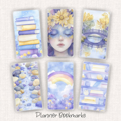 Pastel Rainbow Happy Planner Bookmark, Laminated Supplies, Notebook Accessories, Gift for Her, Disc Bound Insert, Snap-In Bookmark Gift