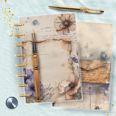 Sketchbook TUL Junior Cover, Planner Bundle Set, Laminated Design, 8 Disc Planner Supplies, Ring Journal Insert Accessory, Gift for Her