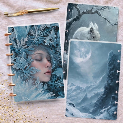 Frozen Fair Lands Disc Bound Cover, Mini Happy Planner, Laminated Printed Bundle, Planner Accessory, Journal Supply Bundle, Gift for Her