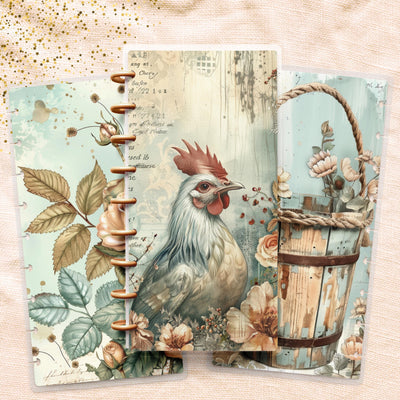 Pastel Past Memory Skinny Classic Happy Planner Cover, Laminated Protector, Disc Bound Journal Accessory, TUL Planner Supplies, Gift for Her