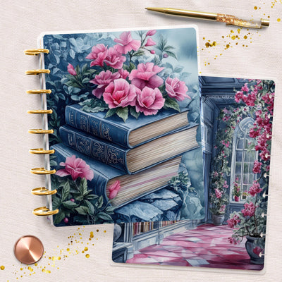 Blue Books Disc Bound Cover, Classic Happy Planner Bundle, Laminated Cover Design, Planner Supply, Journal Accessory, Planner Gift Idea