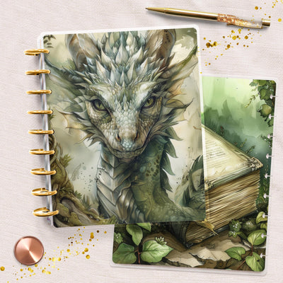 Forest Dragon Classic Happy Planner Cover Set, Laminated Cover Design, Disc Bound Planner Supply, Journal Accessory, Back to School Gift