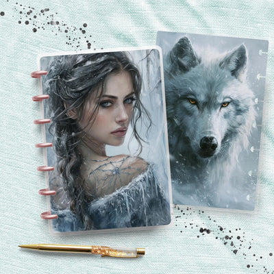 Frozen Winter Disc Bound Cover, Mini Happy Planner, Laminated Printed Cover Set, Planner Accessory, Journal Cover Bundle, Planner Supply