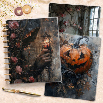 Haunted Mansion Big Disc Bound Cover, Happy Planner Bundle, Laminated Cover Set, Journal Accessory, Planner Supply Insert, Protective Cover