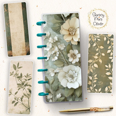 Muted Earth Skinny Mini Disc Bound Cover, Happy Planner Laminate Notebook Cover Design, Planner Supplies, Journal Accessory, Gift for Her