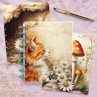 Daisy Fields Disc Bound Cover, Classic Happy Planner Bundle, Laminated Cover Design, Planner Supply, Journal Accessory, Planner Gift Idea