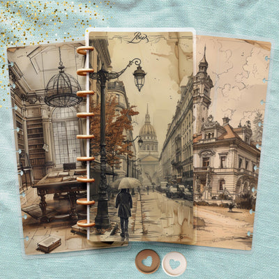 Big Town Dreaming Skinny Classic Happy Planner Cover, Laminate Printed Set, Disc Bound Cover Journal Accessory, Planner Supply, Cover Gift