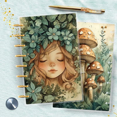 Quiet Nature 8 Disc Bound Cover, TUL Junior Planner Bundle Set, Laminated Design, Planner Supply, Journal Accessory, Ring Planner Gift Idea