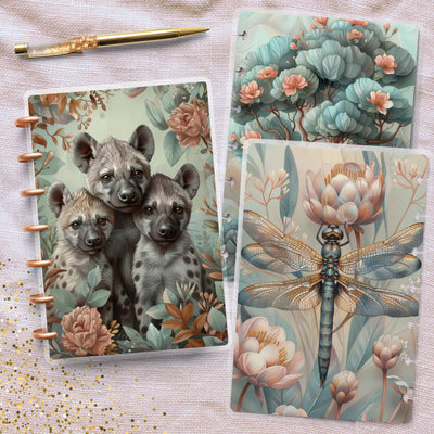 Hyena Family Time Disc Bound Cover, Mini Happy Planner, Laminated Printed Bundle, TUL Planner Accessory, Journal Supply Bundle, Gift for Her