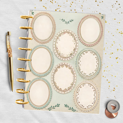 Collage Ephemera Classic Happy Planner Dashboard, Laminated Divider Insert, Journal Accessory, Planner Supply Decor, Disc Bound Dashboard