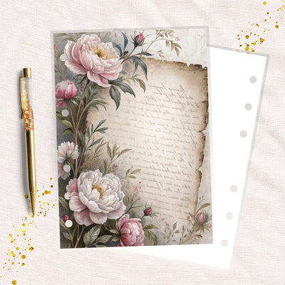 Vintage Letter A6 Ring Planner Dashboard, Laminated Cover Insert, Journal Accessory, Planner Supply Decor, Functional Ring Notebook Divider
