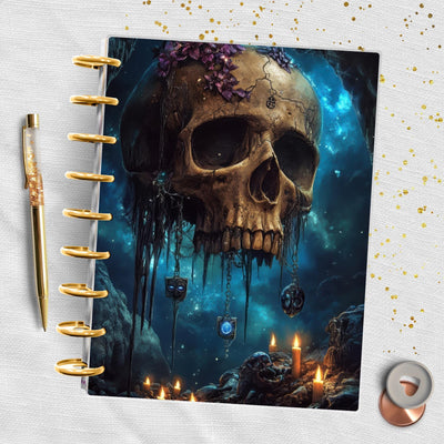 Azure Blue Skull Classic Happy Planner Dashboard, Laminated Divider Insert, Journal Accessory, Planner Supply Decor, Disc Bound Dashboard
