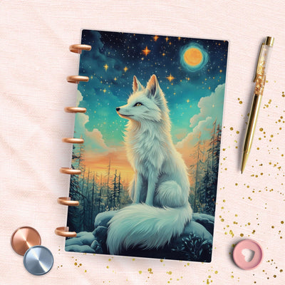 Star White Fox Mini Happy Planner Dashboard, Laminated Divider Insert, Journal Accessory, Planner Supply, Functional Disc Bound Notebook