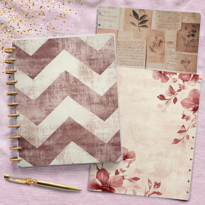 Burgundy Dreams Big Happy Planner Cover, Laminated Cover Bundle Set, Journal Accessory, Classic Planner Supply Insert, TUL Protective Cover