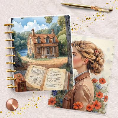 Vacation Plans Classic Disc Bound Cover, Happy Planner, Laminated Printed Set, Journal Accessory, Planner Supply, Daily Insert Cover Bundle
