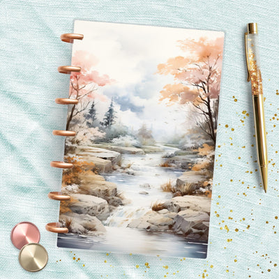 Beige Afternoon Forest Mini Happy Planner Dashboard, Laminated Divider Insert, Journal Accessory, Planner Supply, TUL Disc Bound Notebook