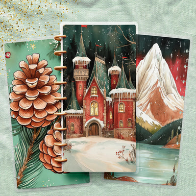 Whimsi Winter Tale Skinny Classic Happy Planner Cover, Laminated Protector, Disc Bound Journal Accessory, TUL Planner Supplies, Gift for Her