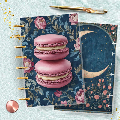 Floral Motifs TUL Junior Cover, Happy Planner Bundle Set, Laminated Protector, 8 Disc Supplies, Ring Journal Insert Accessory, Gift for Her