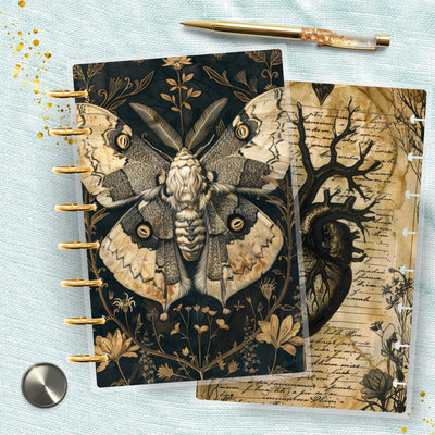 Spooky Forests TUL Junior Cover, Happy Planner Bundle Set, Laminated Protector, 8 Disc Supplies, Ring Journal Insert Accessory, Gift for Her