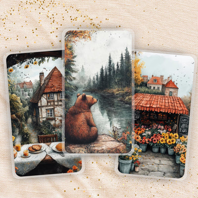Autumn of Thoughts Planner Bookmark Set, Mini Happy Planner Page Marker, Big Laminated Insert, TUL Supplies Accessory, Teacher Gift for Her
