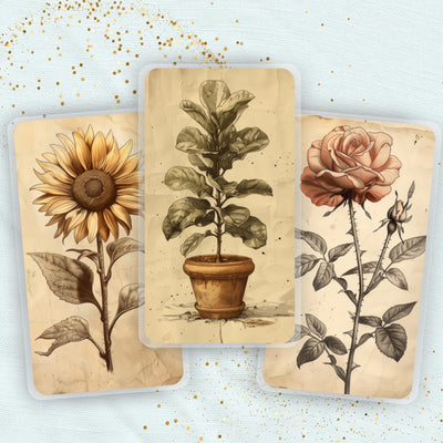Sketched Flowers Planner Bookmark Set, Mini Happy Planner Page Marker, Big Laminated Insert, TUL Supplies Accessory, Teacher Gift for Her