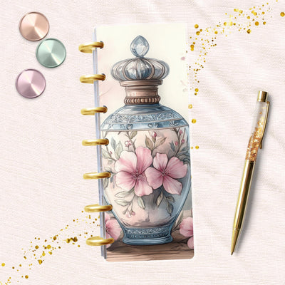 Old Perfume Skinny Mini Happy Planner Dashboard, Laminated Divider Insert, Journal Accessory, Disc Bound Supplies, Notebook Gift for Her