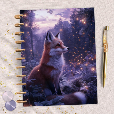 Purple Fox Fantasy Big Happy Planner Dashboard, Laminated Divider Insert, Journal Accessory, Planner Supplies Decor, Disc Bound Dashboard
