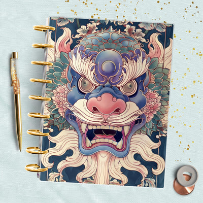 Japanese Dragon Classic Happy Planner Dashboard, Laminated Divider Insert, Journal Accessory, Planner Supply Decor, Disc Bound Dashboard