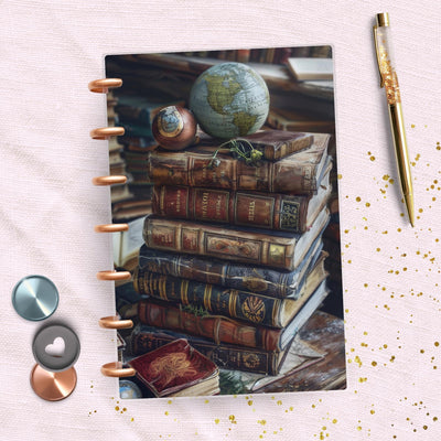 Dark Academia Book Mini Happy Planner Dashboard, Laminated Divider Insert, Journal Accessory, Planner Supply, Functional Disc Bound Notebook