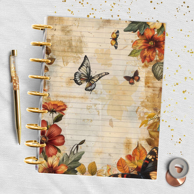 Autumn Letter Page Classic Happy Planner Dashboard, Laminated Divider Insert, Journal Accessory, Planner Supply Decor, Disc Bound Dashboard