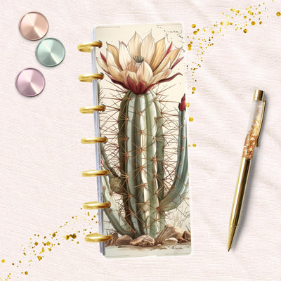 Cactus Dreams Skinny Mini Happy Planner Dashboard, Laminated Divider Insert, Journal Accessory, Disc Bound Supplies, Notebook Gift for Her