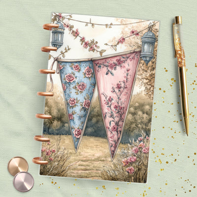 Boho Bunting Vibe Mini Happy Planner Dashboard, Laminated Divider Insert, Journal Accessory, Planner Supply, Functional Disc Bound Notebook