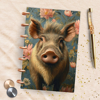 Floral Warthog Mini Happy Planner Dashboard, Laminated Divider Insert, TUL Journal Accessory, A5 Planner Supply, Disc Bound Notebook Gifts