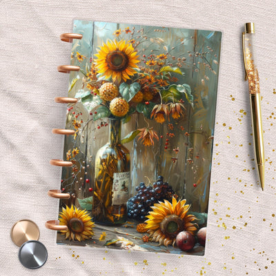 Sunflower Fall Mini Happy Planner Dashboard, Laminated Divider Insert, TUL Journal Accessory, A5 Planner Supply, Disc Bound Notebook Gifts