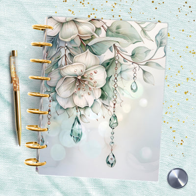 Green Spring Florals Classic Happy Planner Dashboard, Laminated Divider Insert, A5 Journal Accessory, TUL Supply Decor, Disc Bound Dashboard