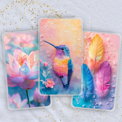 Rainbow Feathers Planner Bookmark Set, Classic Happy Planner, Journal Page Marker, Big Laminated Insert, TUL Supply Accessory, Gift for Her