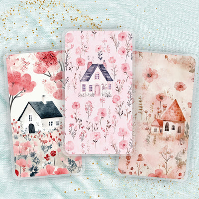 Little Cute House Planner Bookmark Set, Classic Happy Planner, Journal Page Marker, Big Laminated Insert, TUL Supply Accessory, Gift for Her