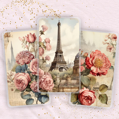 My Little Paris Planner Bookmark Set, Classic Happy Planner, Journal Page Marker, Big Laminated Insert, TUL Supply Accessory, Gift for Her