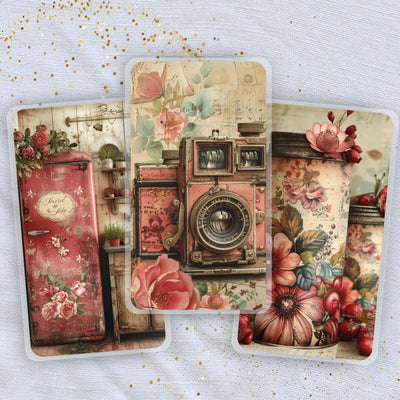 Vintage Things Planner Bookmark Set, Classic Happy Planner, Journal Page Marker, Big Laminated Insert, TUL Supply Accessory, Gift for Her